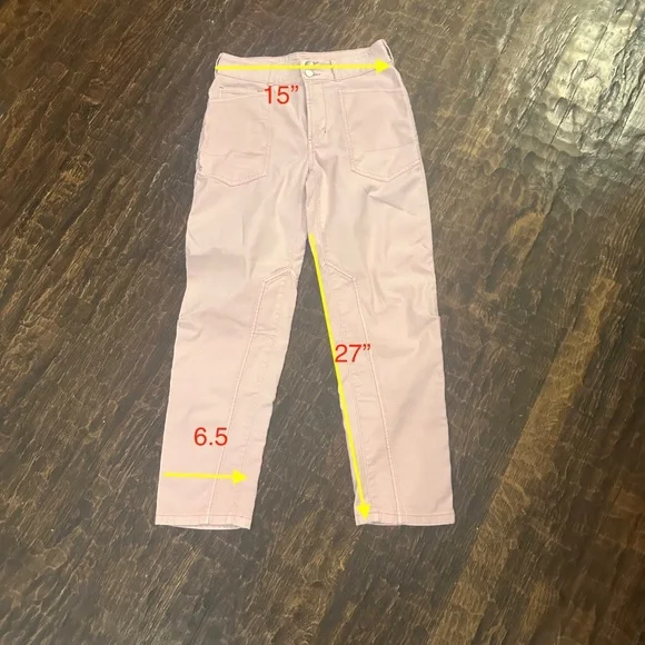 Anthropologie Pilcro Pink Ankle Cropped Pants-size 27 - Picture 9 of 9